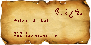 Velzer Ábel névjegykártya