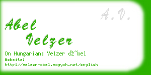 abel velzer business card